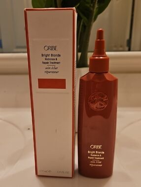 Oribe Bright Blonde Radiance & Repair Treatment - Rust Orange Bottle